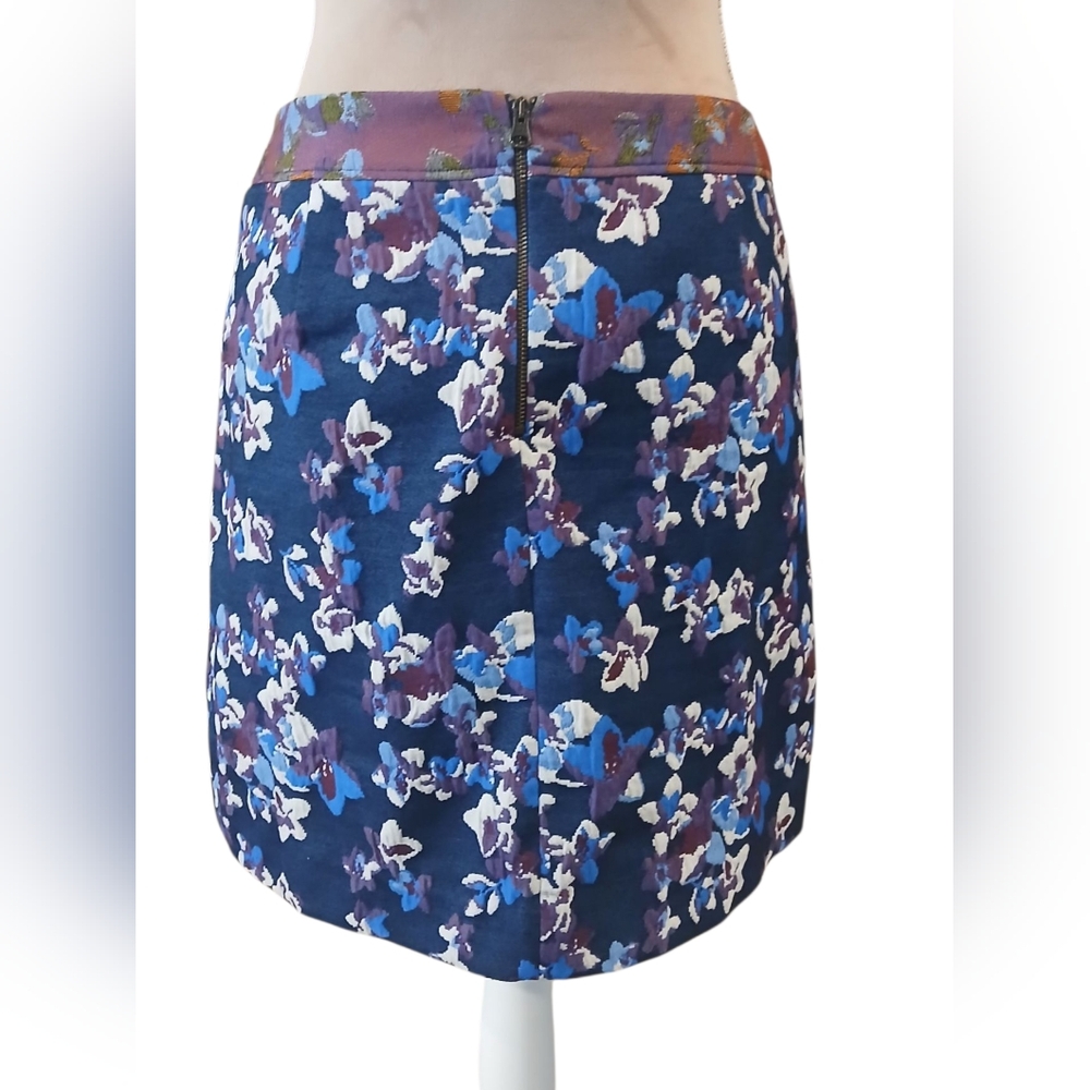 Maeve Floral Patchwork Blue Pink Mini Skirt Woman… - image 4